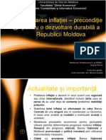 Modelarea Inflaţiei - Precondiţie Pentru o Dezvoltare