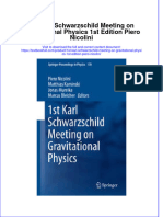 [Download pdf] 1St Karl Schwarzschild Meeting On Gravitational Physics 1St Edition Piero Nicolini online ebook all chapter pdf 