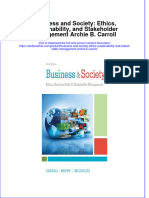 [Download pdf] Business And Society Ethics Sustainability And Stakeholder Management Archie B Carroll online ebook all chapter pdf 
