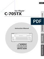 Onkyo c-705tx CD Player User Manual