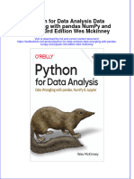 [Download pdf] Python For Data Analysis Data Wrangling With Pandas Numpy And Jupyter 3Rd Edition Wes Mckinney online ebook all chapter pdf 