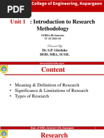 Unit No 1 PPT Introduction To Research Method