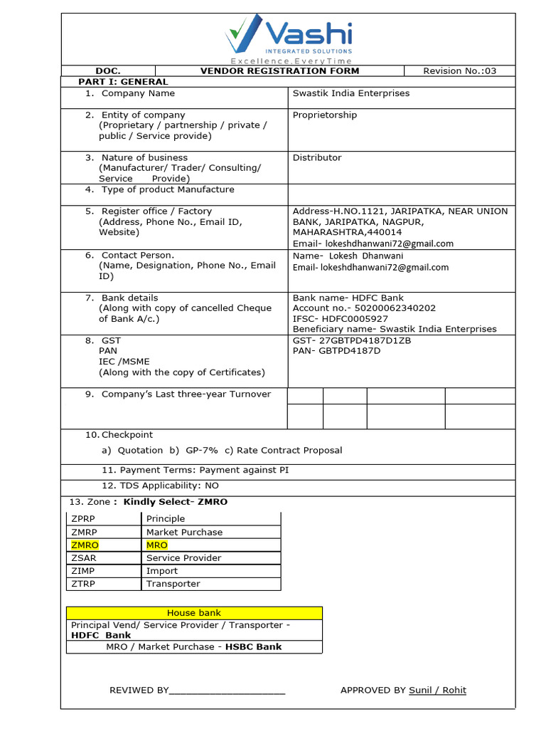 Vendor Code Creation-Swastik | PDF | Business
