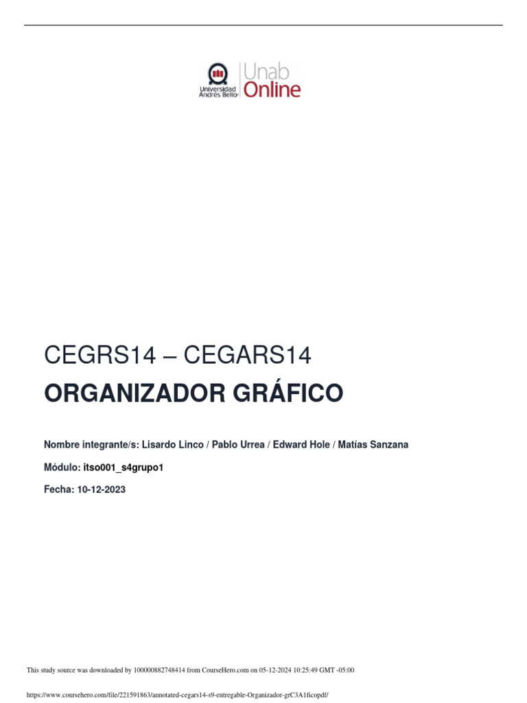 Annotated Cegars14 s9 Entregable Organizador GR C3 A1fico PDF | PDF ...