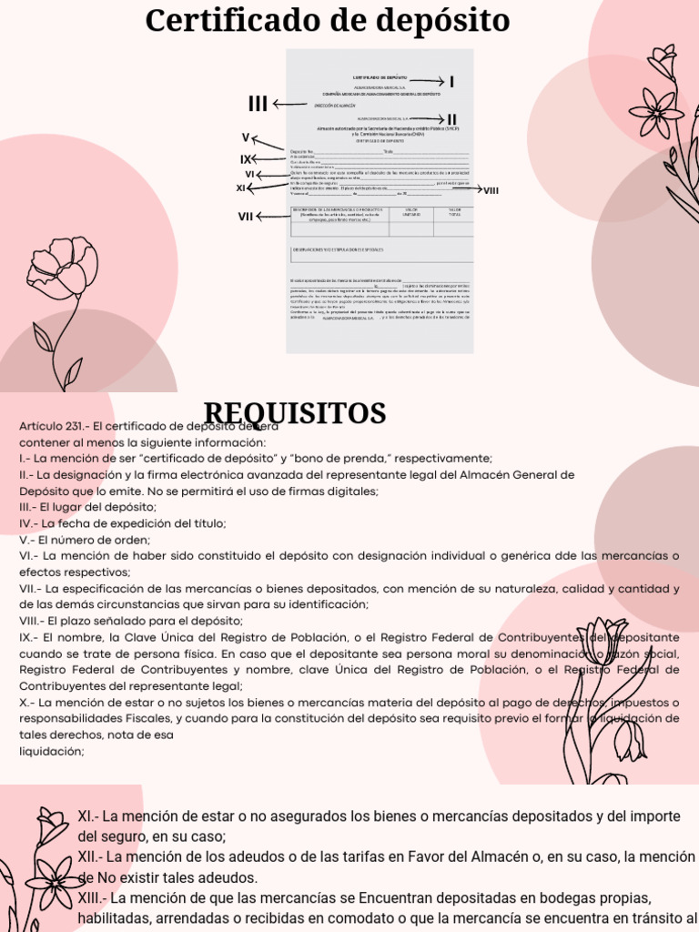 Certificado de Deposit\u00f3 | PDF