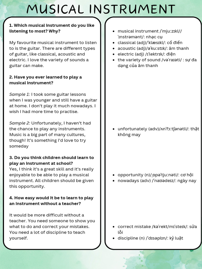 Musical Instrument | PDF