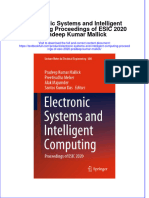 [Download pdf] Electronic Systems And Intelligent Computing Proceedings Of Esic 2020 Pradeep Kumar Mallick online ebook all chapter pdf 