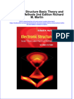 [Download pdf] Electronic Structure Basic Theory And Practical Methods 2Nd Edition Richard M Martin online ebook all chapter pdf 