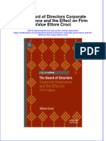 (Download PDF) The Board of Directors Corporate Governance and The Effect On Firm Value Ettore Croci Online Ebook All Chapter PDF