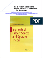(Download PDF) Elements of Hilbert Spaces and Operator Theory 1St Edition Harkrishan Lal Vasudeva Online Ebook All Chapter PDF