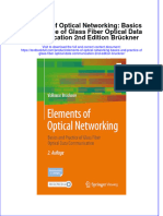 [Download pdf] Elements Of Optical Networking Basics And Practice Of Glass Fiber Optical Data Communication 2Nd Edition Bruckner online ebook all chapter pdf 