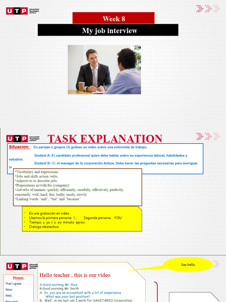 Job Interview Video Project Guide | PDF | Linguistic Morphology | Languages