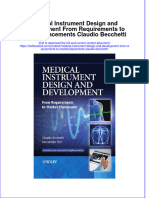 Medical Instrument Design and Development From Requirements To Market Placements Claudio Becchetti