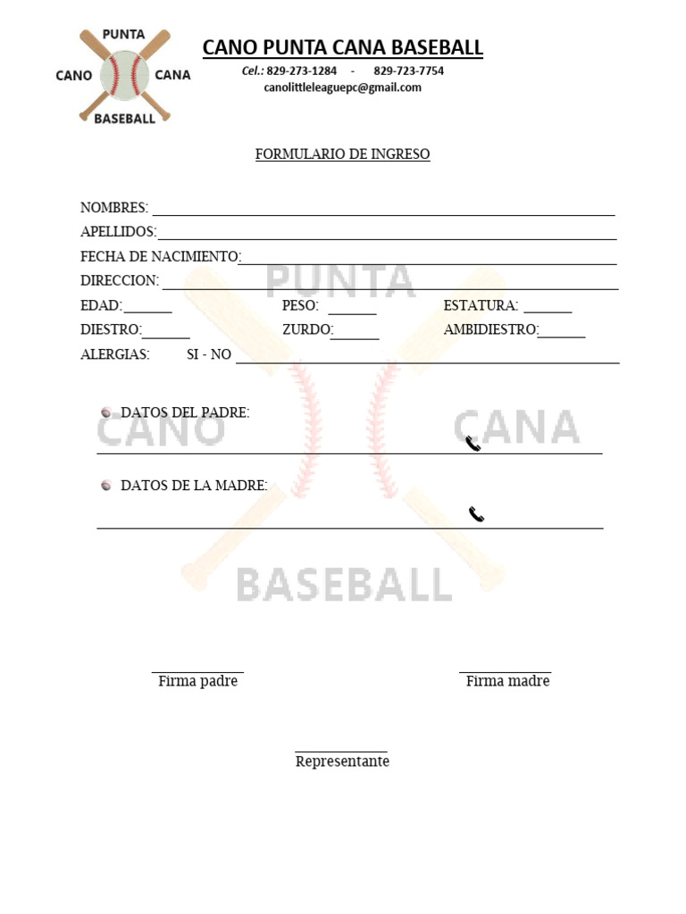 Cano Punta Cana Baseball PDF