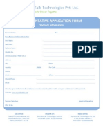 Representative Application Form