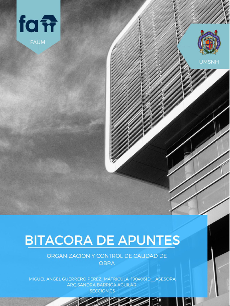 Bitacora Control y Calidad de Obra | PDF | Negocios | Arte
