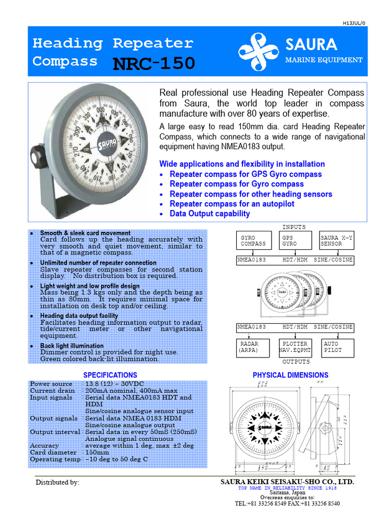 Repeater Nrc150 Pdf Compass Measuring Instrument