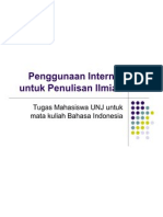 10 Penggunaan Internet Untuk Penulisan Ilmiah