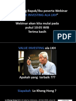 Value Investing Ala LKH 