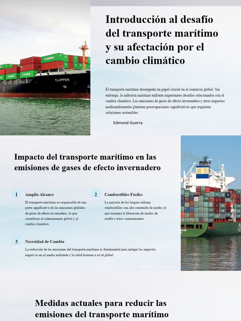 Transporte Maritimo y Afectaciones Por El Cambio Climatico | PDF ...