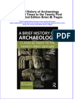 [Download pdf] A Brief History Of Archaeology Classical Times To The Twenty First Century 2Nd Edition Brian M Fagan online ebook all chapter pdf 