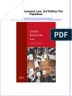 [Download pdf] Canadian Business Law 3Rd Edition Pat Papadeas online ebook all chapter pdf 