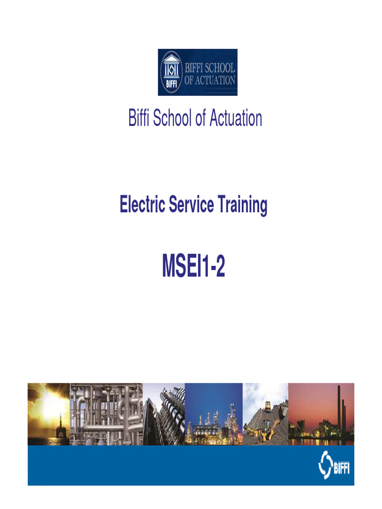 MSE1-2 Electric Service Training | PDF | Electric Motor | Actuator