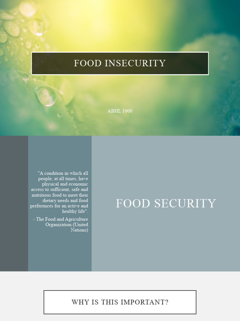 Understanding Food Insecurity in Canada | PDF | Food Security | Foods