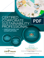 Certified Corporate Sustainability Professional