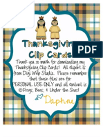 Thanksgiving Clip Cards