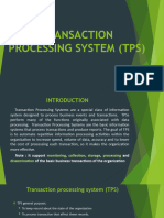 Transaction Processing System (TPS)