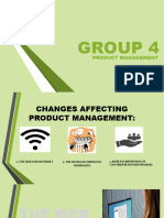 Changes Affecting Product Management (Group 4)