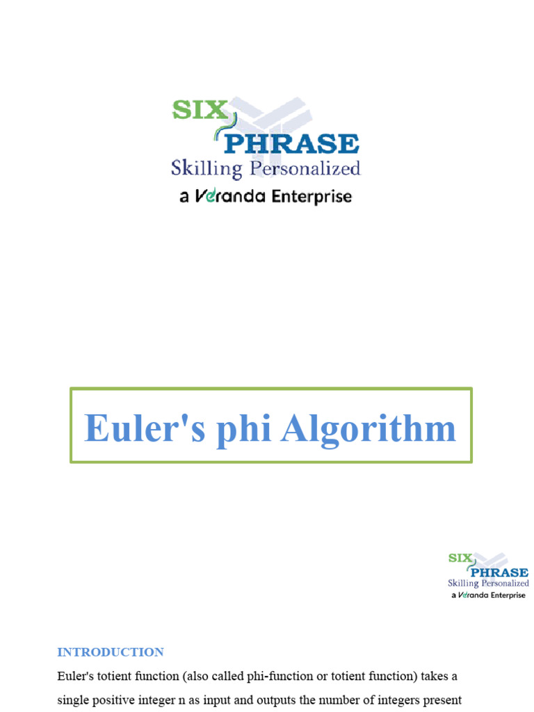 Euler's Phi for Math Enthusiasts | PDF | Number Theory | Mathematics
