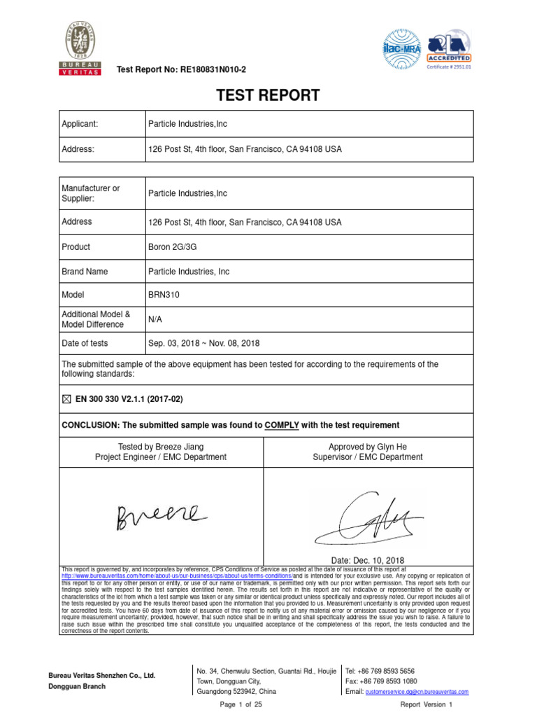 Boron 2G/3G Test Report Compliance | PDF | Antenna (Radio) | Transmitter