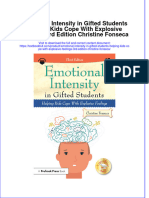 Emotional Intensity in Gifted Students Helping Kids Cope With Explosive Feelings 3rd Edition Christine Fonseca