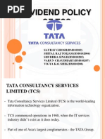 Dividend Policy of Tcs