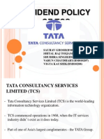 Dividend Policy of Tcs
