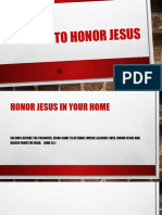 Ways to Honor jesus