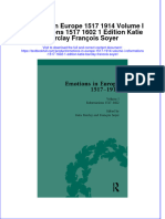 (Download PDF) Emotions in Europe 1517 1914 Volume I Reformations 1517 1602 1 Edition Katie Barclay Francois Soyer Online Ebook All Chapter PDF