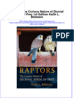 (Download PDF) Raptors The Curious Nature of Diurnal Birds of Prey 1St Edition Keith L Bildstein Online Ebook All Chapter PDF