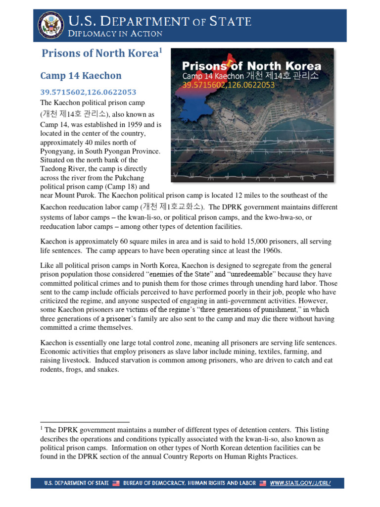 Overview of North Korean Camps 14 & 22 | PDF | Justice | Crime & Violence