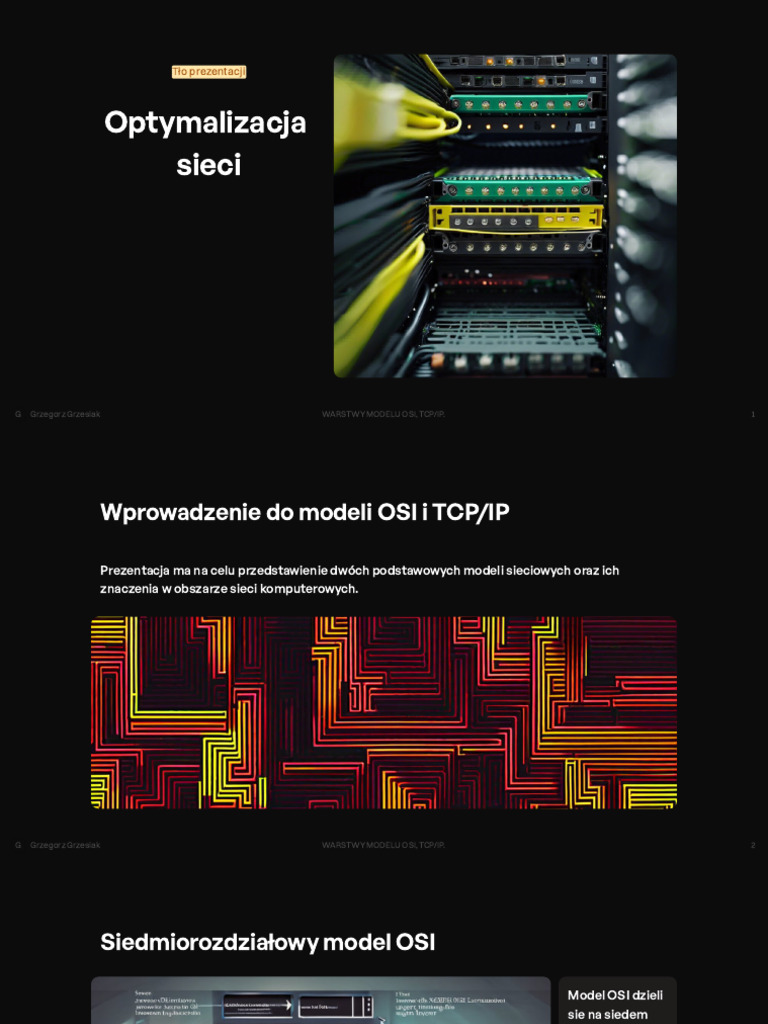 Optymalizacja Warstw Modelu OSI I TCP - IP | PDF