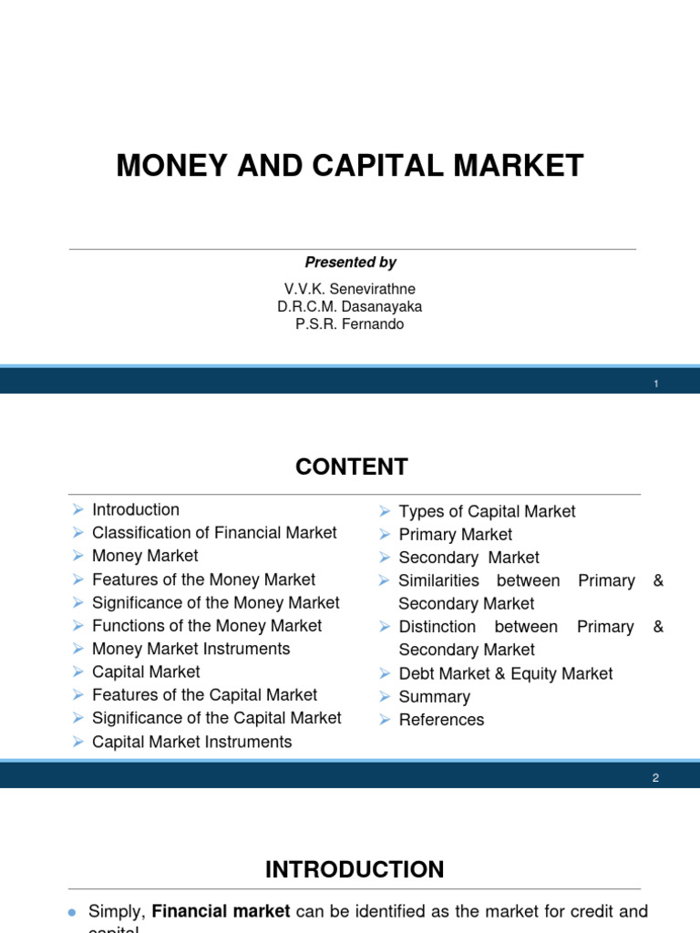 Overview of Money and Capital Markets | PDF | Financial Markets ...