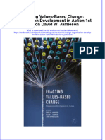 (Download PDF) Enacting Values Based Change Organization Development in Action 1St Edition David W Jamieson Online Ebook All Chapter PDF