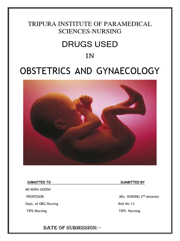 Drugs Used in Obstetrics 1 | PDF | Childbirth | Anemia