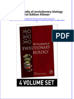(Download PDF) Encyclopedia of Evolutionary Biology 1St Edition Kliman Online Ebook All Chapter PDF
