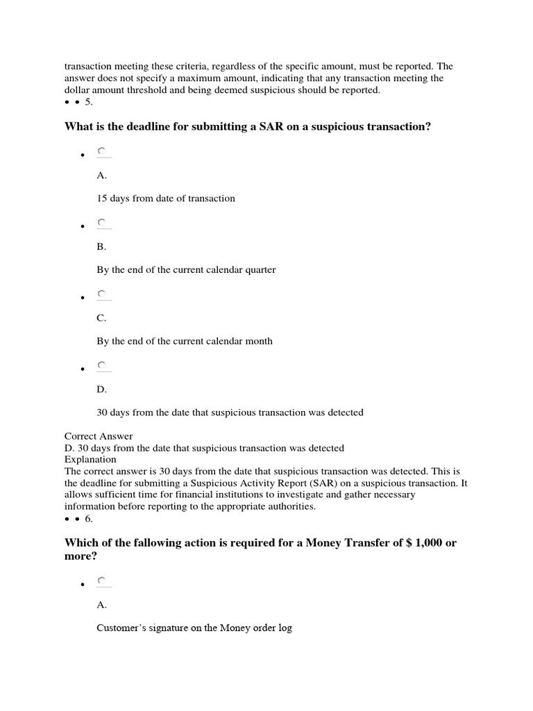 SAR Submission Deadlines and Requirements | PDF