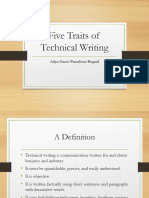5 Traits of Technical Writing
