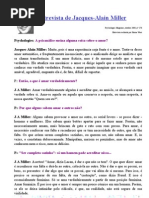 Entrevista de Jacques Alain Miller (Psicanlise e o Amor)