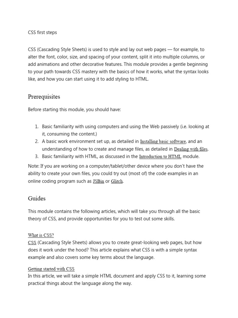 Beginner's Guide to CSS Basics | PDF | Career & Growth | Computers